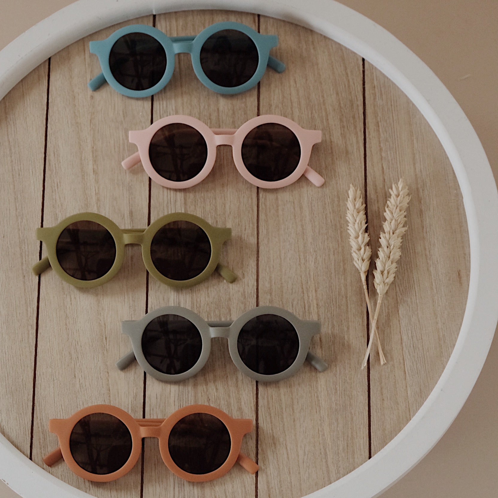 Grech & Co. Round Sustainable Sunglasses – Fog