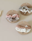 Organic Muslin Scrunchies - Khaki/Sand