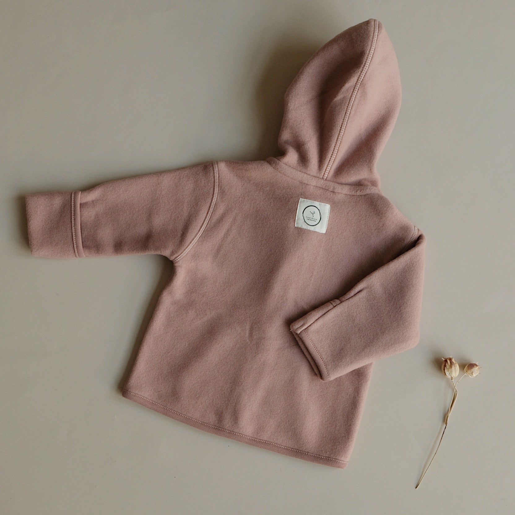 Organic Fleece Jacket - Dusty Rose Melange