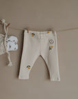 Organic Rib Leggings - Pure Lemon