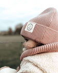 Organic Knit Beanie - Dusty Rose