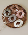 Organic Muslin Scrunchies - Dusty Rose/Caramel