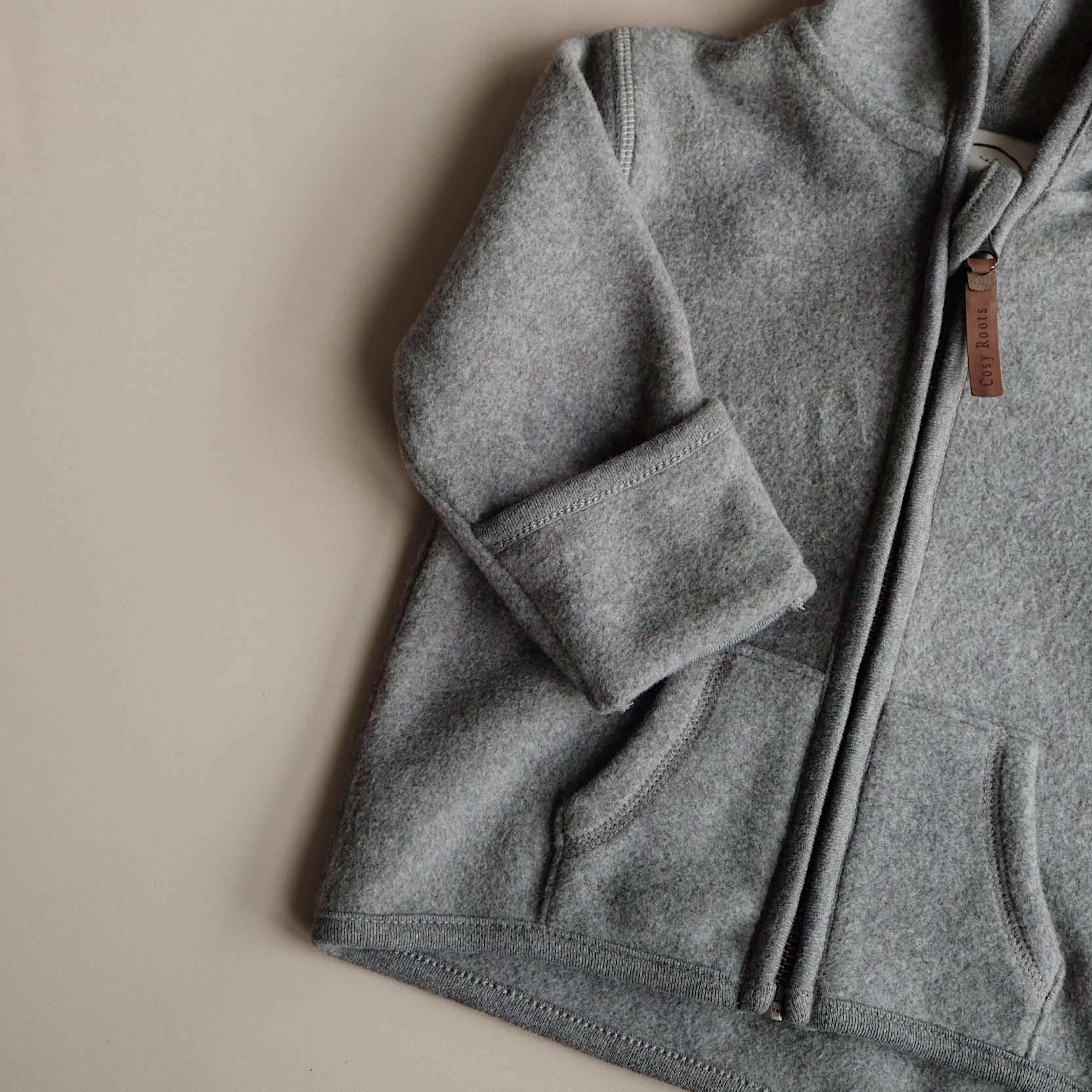 Organic Fleece Jacket - Dark Grey Melange 