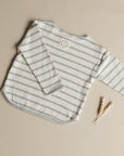 Organic Rib Sweatshirt - Grey Striped