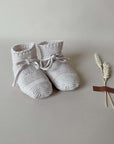 Organic Knit Booties - Sand