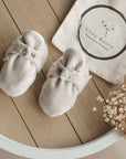 Organic Fleece Booties - Light Beige Melange