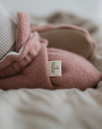 Organic Fleece Booties - Dusty Rose Melange