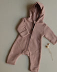 Organic Fleece Overall - Dusty Rose Melange