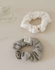 Organic Muslin Scrunchies - Khaki/Sand