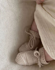 Organic Knit Booties - Sand