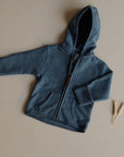 Organic Fleece Jacket - Blue Melange