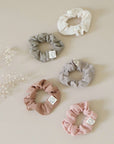 Organic Muslin Scrunchies - Khaki/Sand