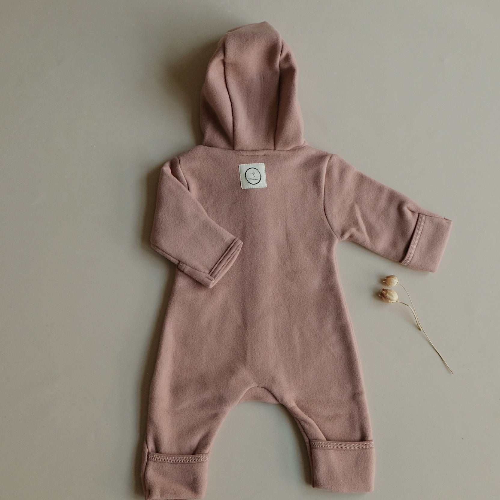 Organic Fleece Overall - Dusty Rose Melange