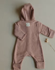 Organic Fleece Overall - Dusty Rose Melange