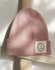 Organic Knit Beanie - Dusty Rose