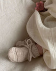 Organic Knit Booties - Sand