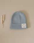 Organic Knit Beanie - Dusty Blue