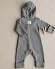 Organic Fleece Overall - Dark Grey Melange