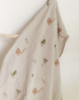 Organic Muslin Swaddle Set - Little Farm/Walnut