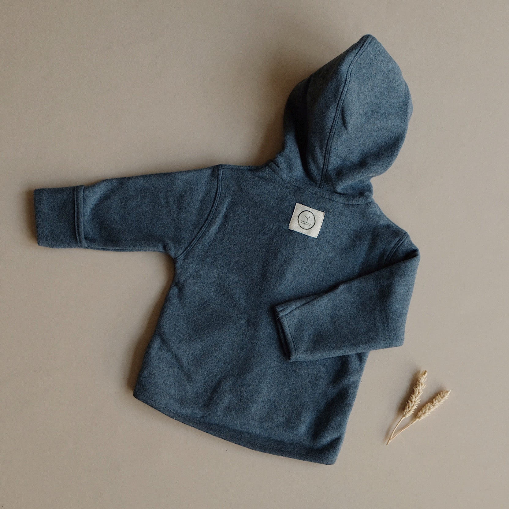 Organic Fleece Jacket - Blue Melange