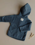 Organic Fleece Jacket - Blue Melange