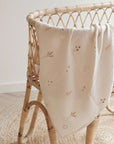 Organic Muslin Swaddle Set - Wildflowers/Dusty Rose