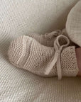 Organic Knit Booties - Sand