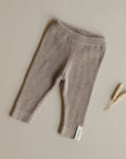 Organic Knit Leggings - Caramel