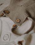 Organic Knit Dungarees - Caramel