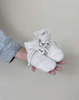 Organic Knit Booties - Sand