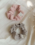 Organic Muslin Scrunchies - Dusty Rose/Caramel