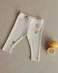 Organic Rib Leggings - Pure Lemon