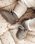 Organic Knit Booties - Khaki