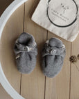 Organic Fleece Booties - Dark Grey Melange 