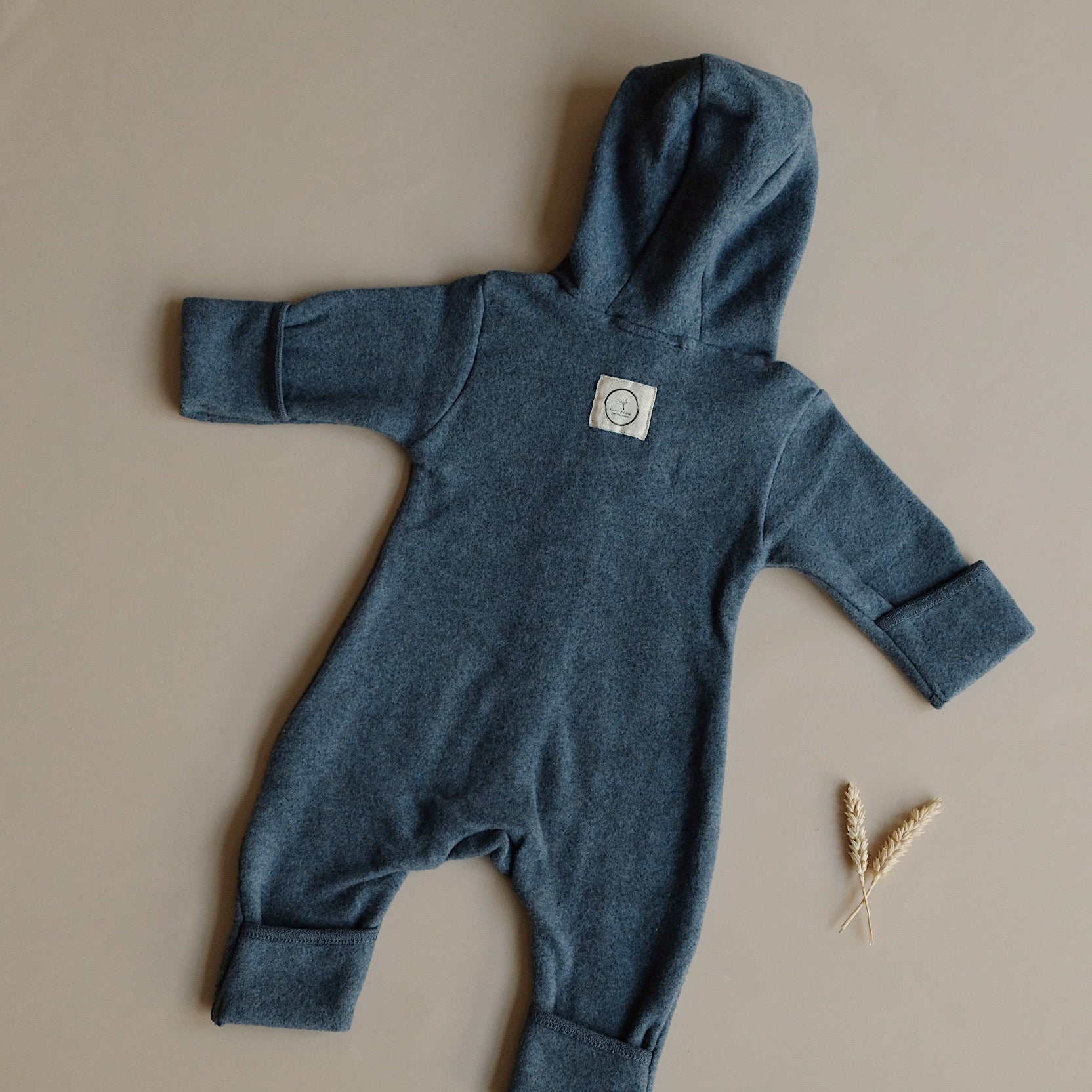 Organic Fleece Overall - Blue Melange