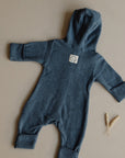 Organic Fleece Overall - Blue Melange