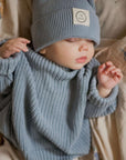 Organic Knit Beanie - Dusty Blue