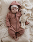 Organic Fleece Overall - Dusty Rose Melange