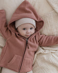 Organic Fleece Jacket - Dusty Rose Melange