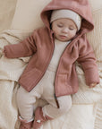 Organic Fleece Jacket - Dusty Rose Melange