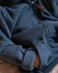 Organic Fleece Jacket - Blue Melange