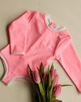 Sustainable UV Longsleeved Bathing Suit - Bright Pink (UV STANDARD 801)