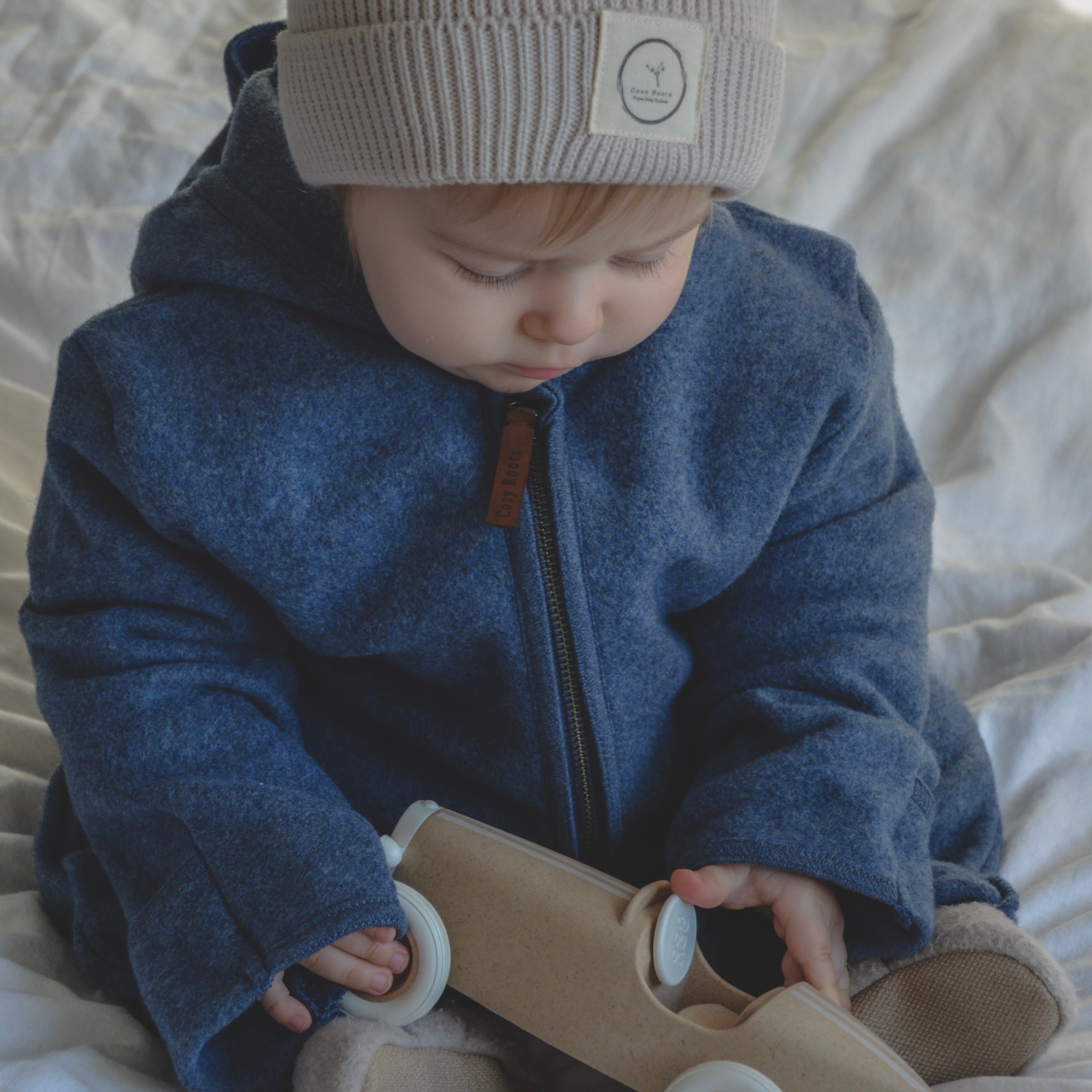 Organic Fleece Overall - Blue Melange