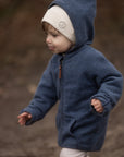 Organic Fleece Jacket - Blue Melange