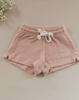 Organic Terry Shorts - Dusty Rose