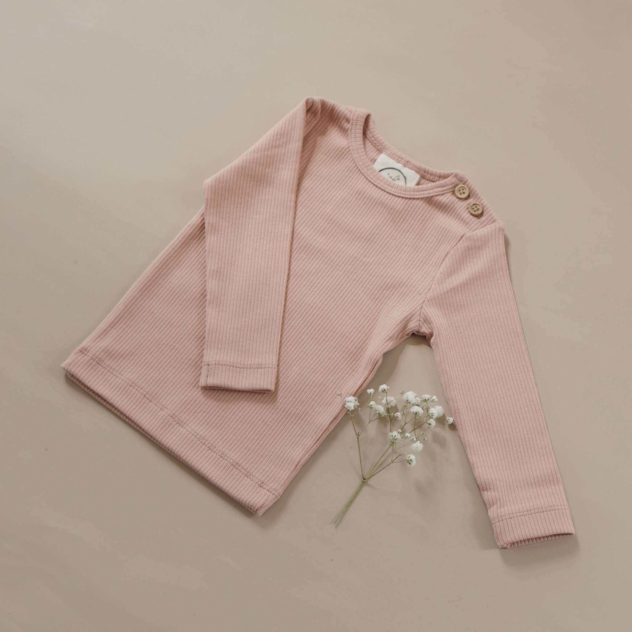 Organic Slim Longsleeve - Dusty Rose