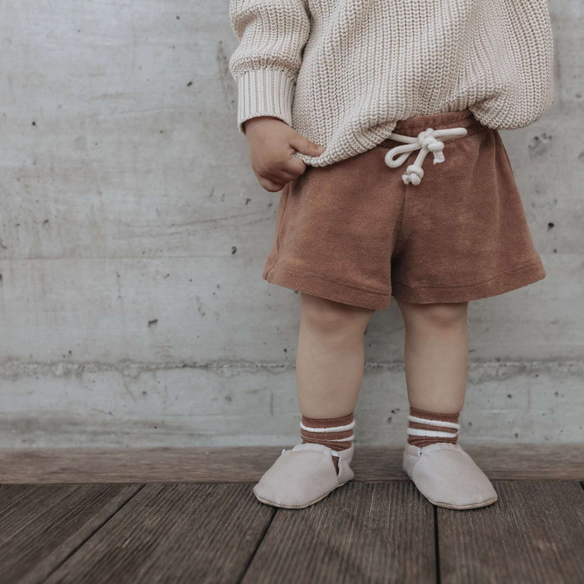 Organic Terry Shorts - Walnut