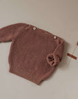 Organic Oversize Knit Jumper - Walnut