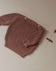 Organic Oversize Knit Jumper - Walnut