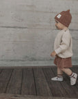 Organic Rib Beanie - Walnut